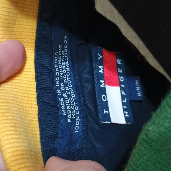 Tommy Hilfiger Men's Striped Polo [Color:Navy Blue, White] [Size:M] - Picture 4 of 4